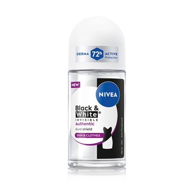 NIVEA MEN Black & White Authentic Antyperspirant Roll-On 50 ml