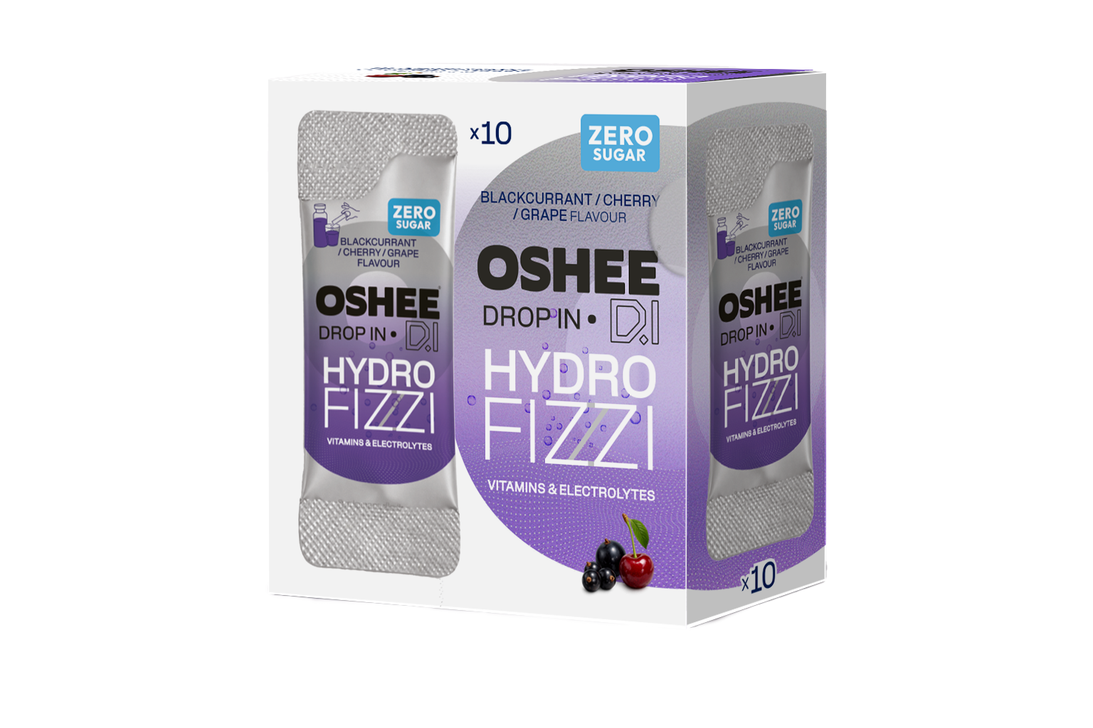 Oshee Di Hydrofizzi Vitamins & Electrolytes O Smaku Blackcurrant-Charry-Grape