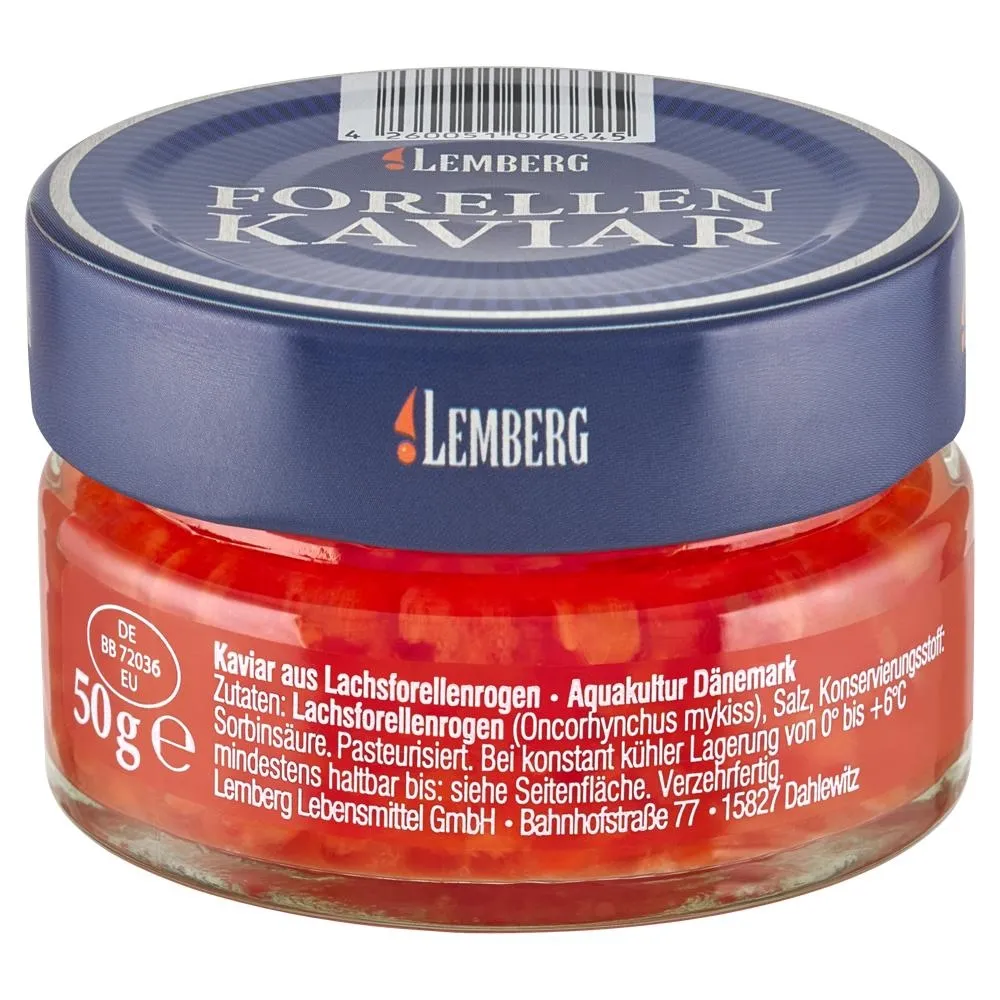 Lemberg Kawior czerwony z ikry pstrąga tęczowego 50 g