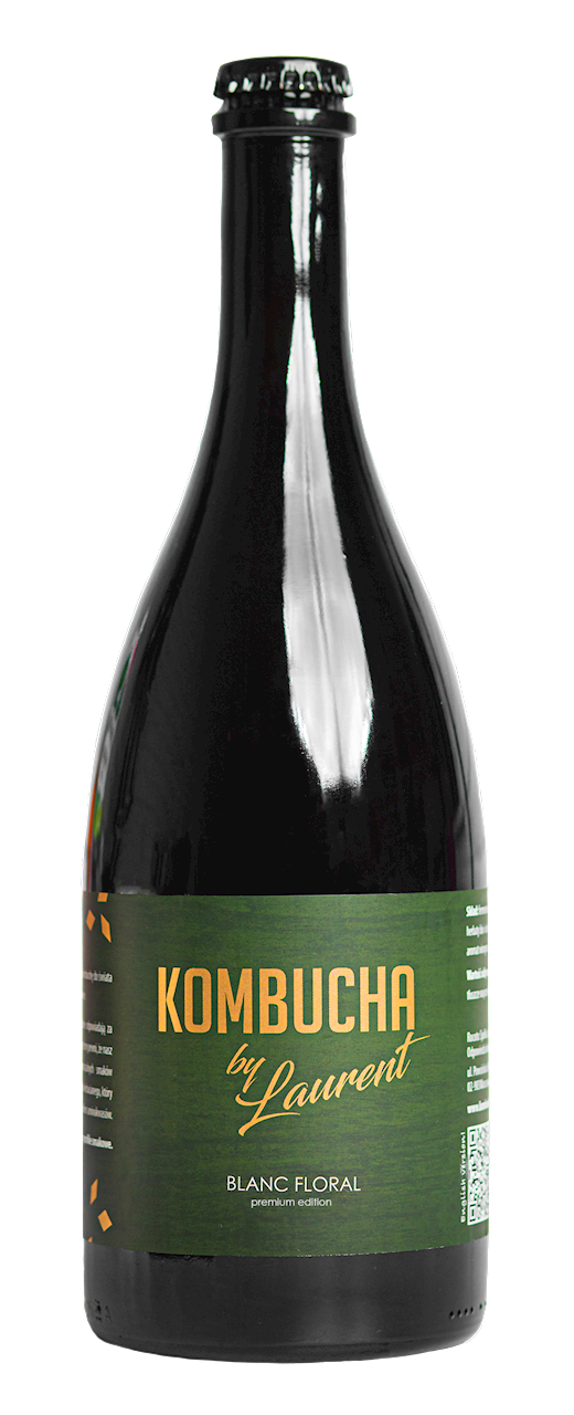Kombucha fermentowana na buku o smaku kwiatów czarnego bzu