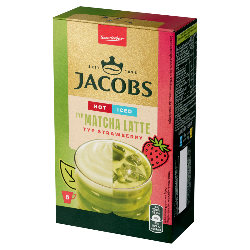 Matcha Latte Strawberry - napój rozpuszczalny (8 sasz.)
