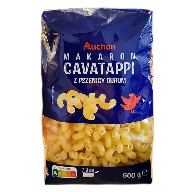 Makaron cavatappi z pszenicy durum Auchan 500 g
