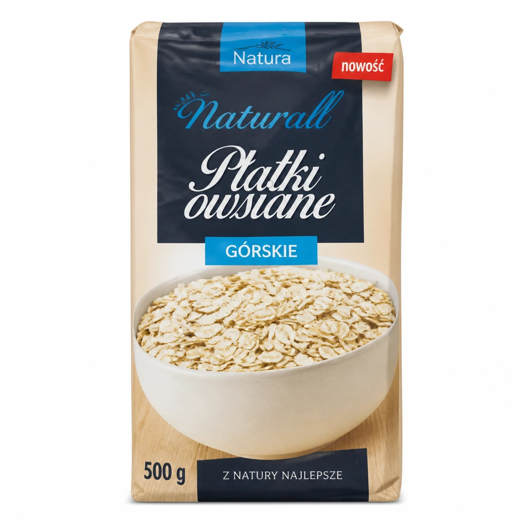 Płatki owsiane górskie Naturall 500g