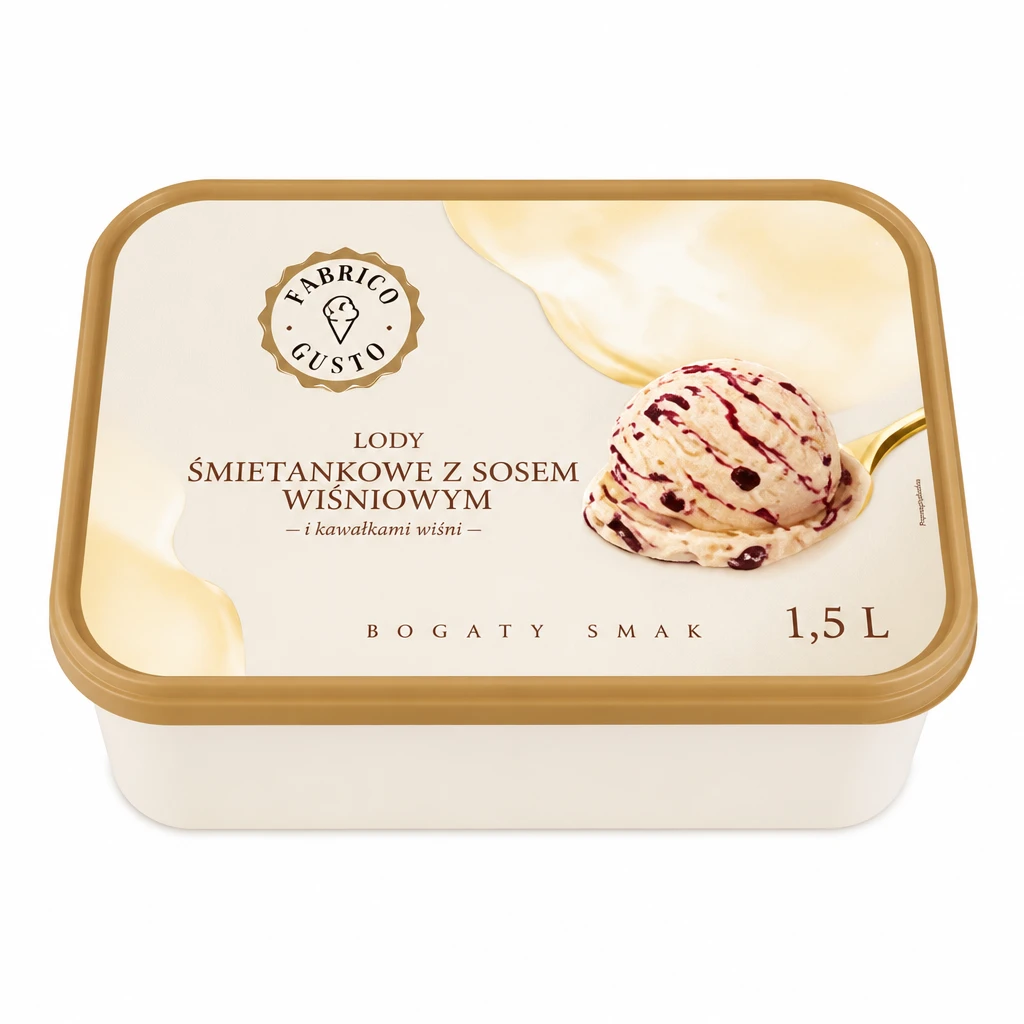Lody śmietankowe z sosem wiśn Fabrico Gusto 1,5l
