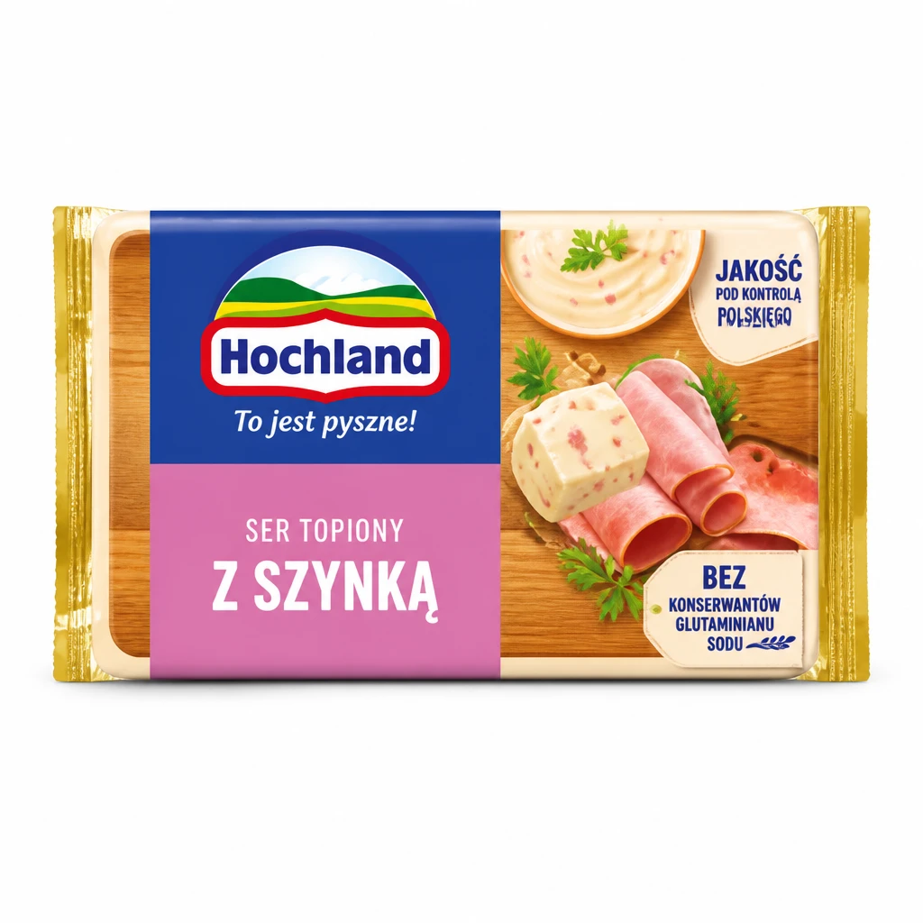 Serek topiony z szynką bloczek Hochland 90g