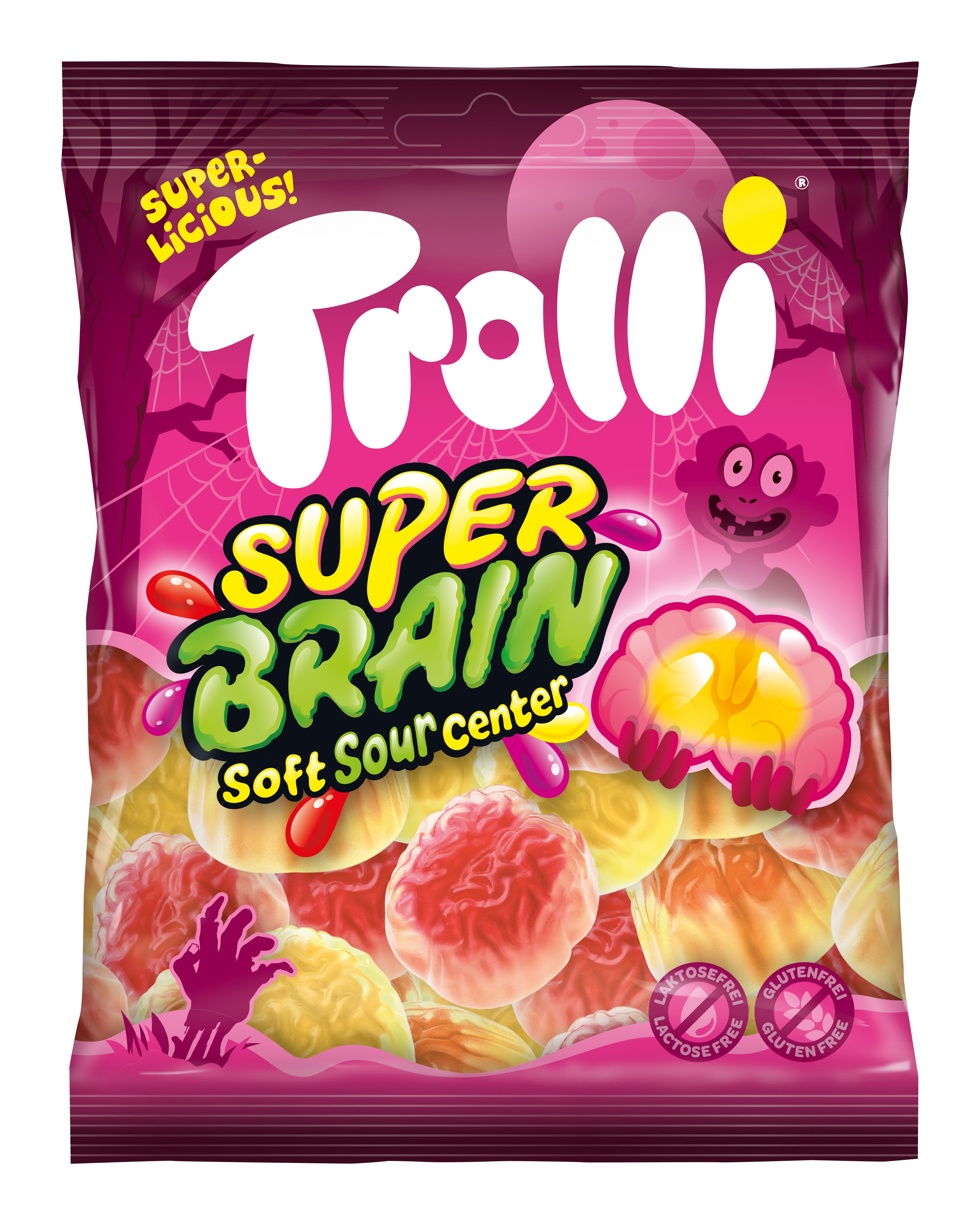 Trolli Super Brain - Żelki Nadziewane Z Kwaśnym Żelem 100G