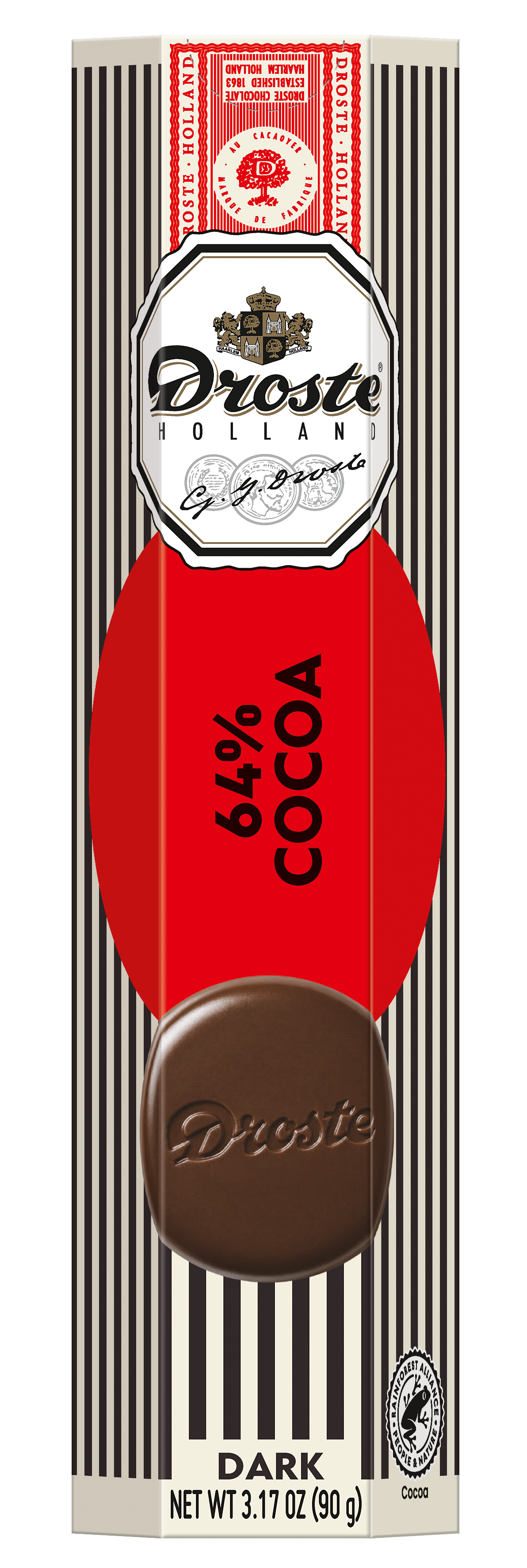 Wawel Droste Pastylki Czekoladowe Gorzkie 64% Cocoa 90G