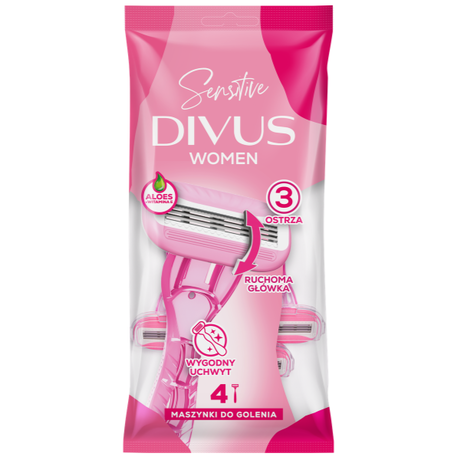 Divus Women Maszynka do golenia 3 ostrza 4 szt.