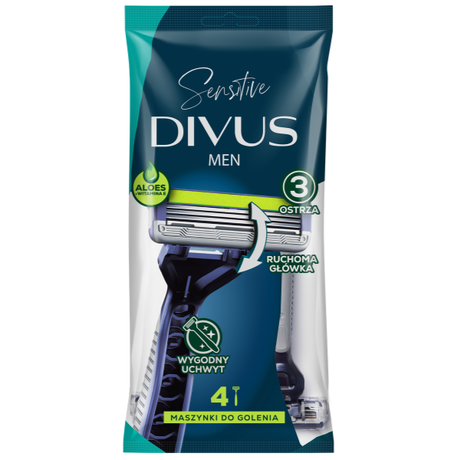 Divus Men Maszynka do golenia 3 ostrza 4 szt.