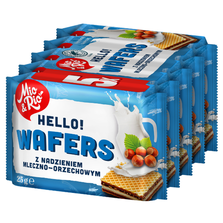 Mio&Rio Wafelek mleczno-orzechowy 5x25 g