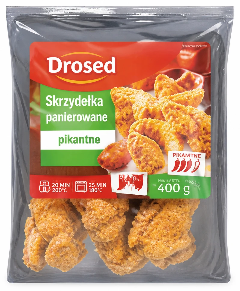 DROSED Skrzydełka panierowane pikantne