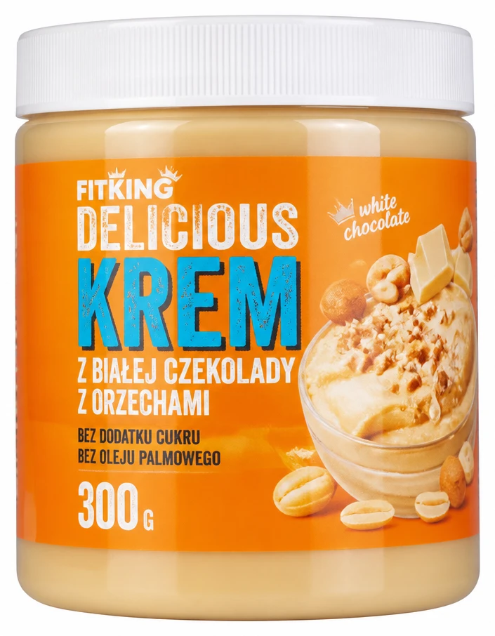 FITKING DELICIOUS Krem z białej czekolady z orzechami