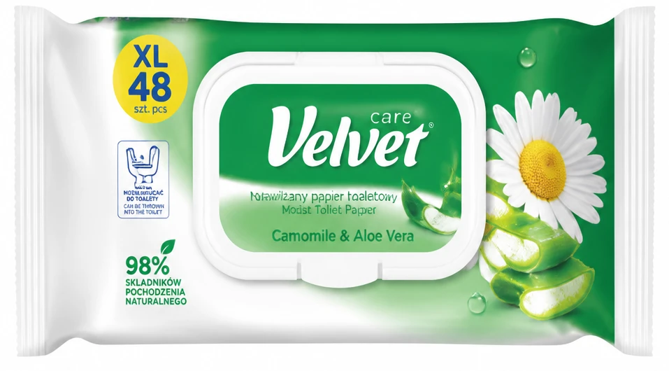 VELVET Papier toaletowy nawilżany różne rodzaje