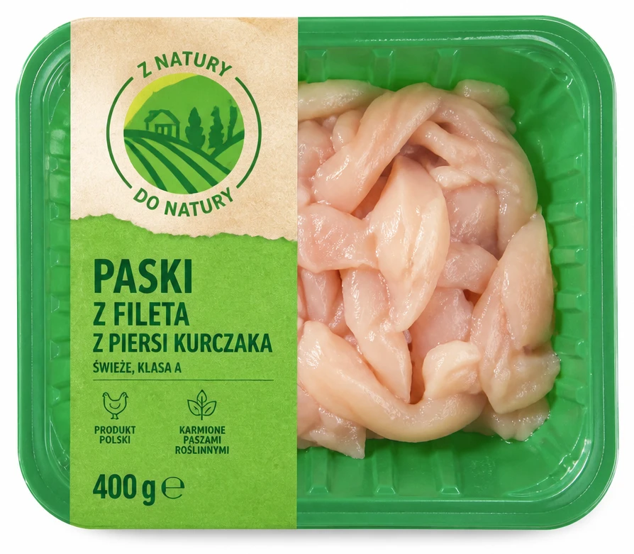 Paski z fileta z piersi kurczaka