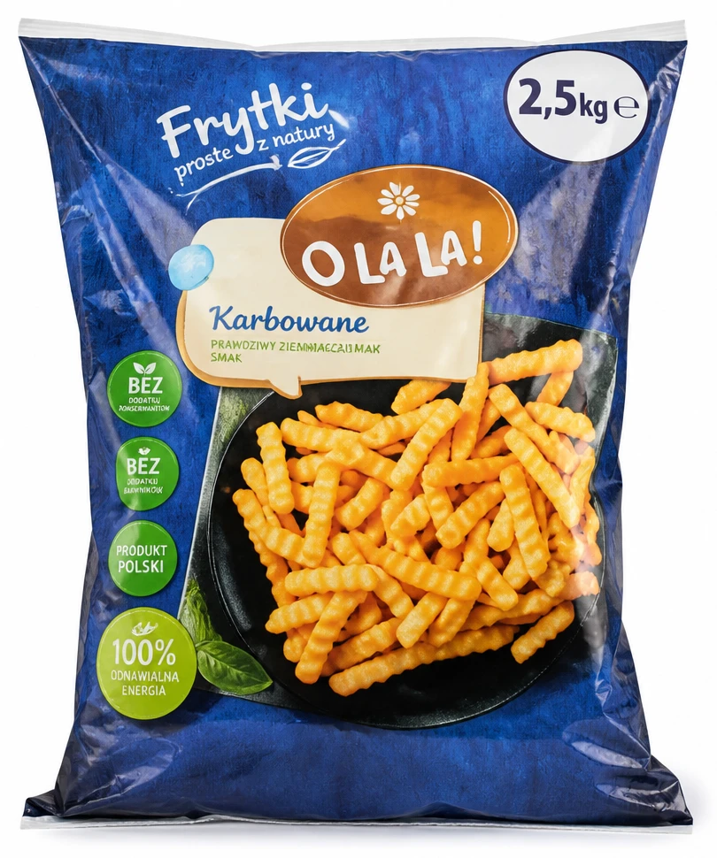 Frytki O LA LA! karbowane