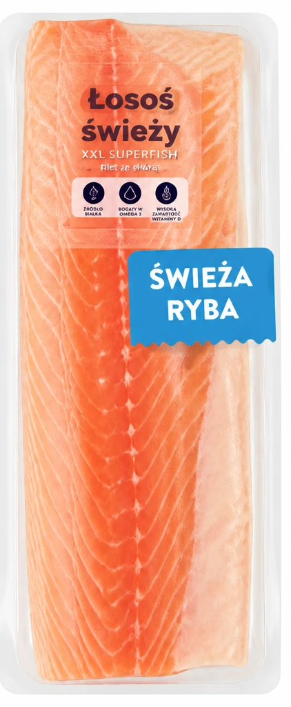 Łosoś świeży XXL SUPERFISH filet ze skórą