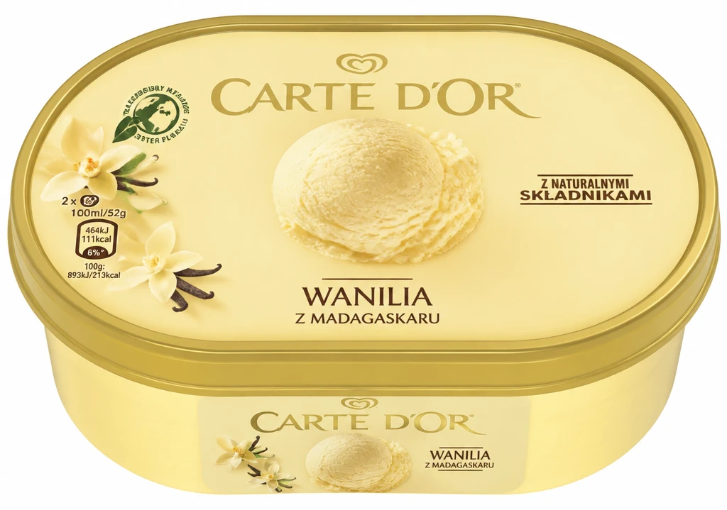 Lody CARTE D'OR wybrane rodzaje