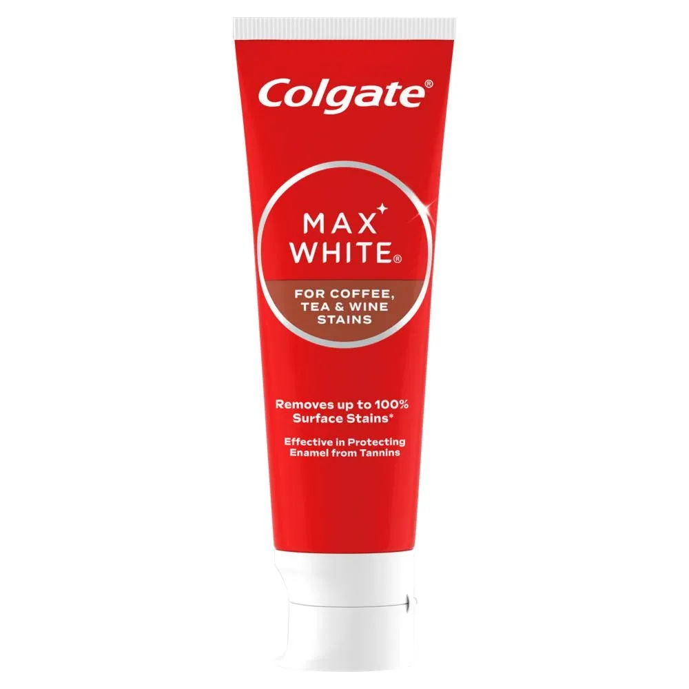 Colgate Max White Przebarwienia po Kawie, Herbacie i Winie 75 ml