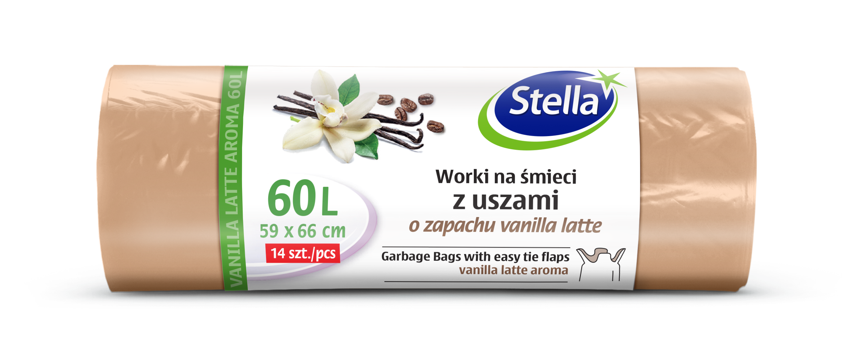 Worki na śmieci zapachowe Vanilla Latte 60L