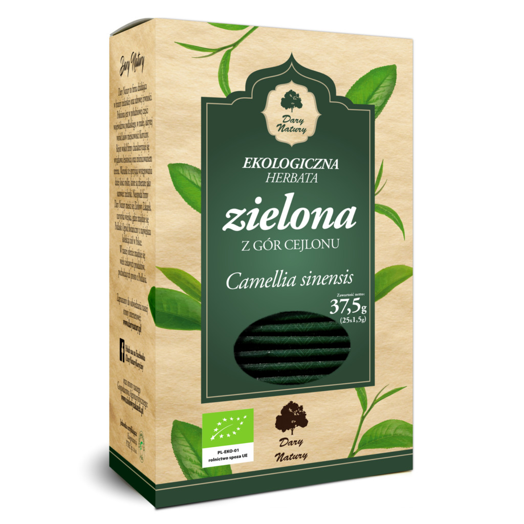 Herbata zielona z gór Cejlonu BIO (25 tor. w sasz.)