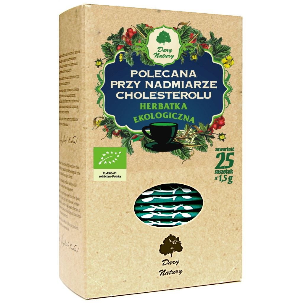 Herbatka ziołowa - polecana przy nadmiarze cholesterolu BIO (25 tor. w sasz.)