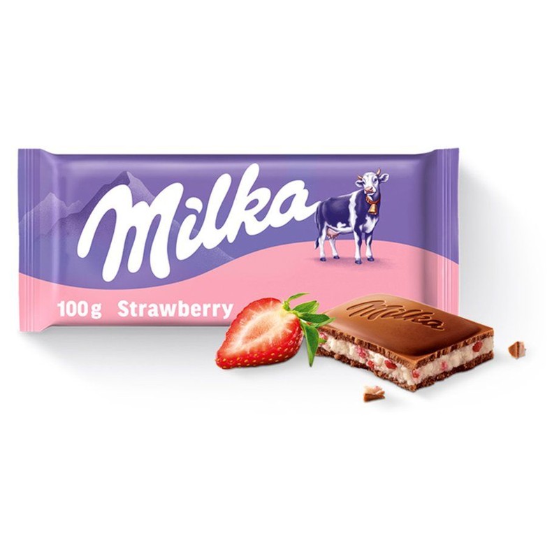 Czekolada mleczna Strawberry Milka 100 g