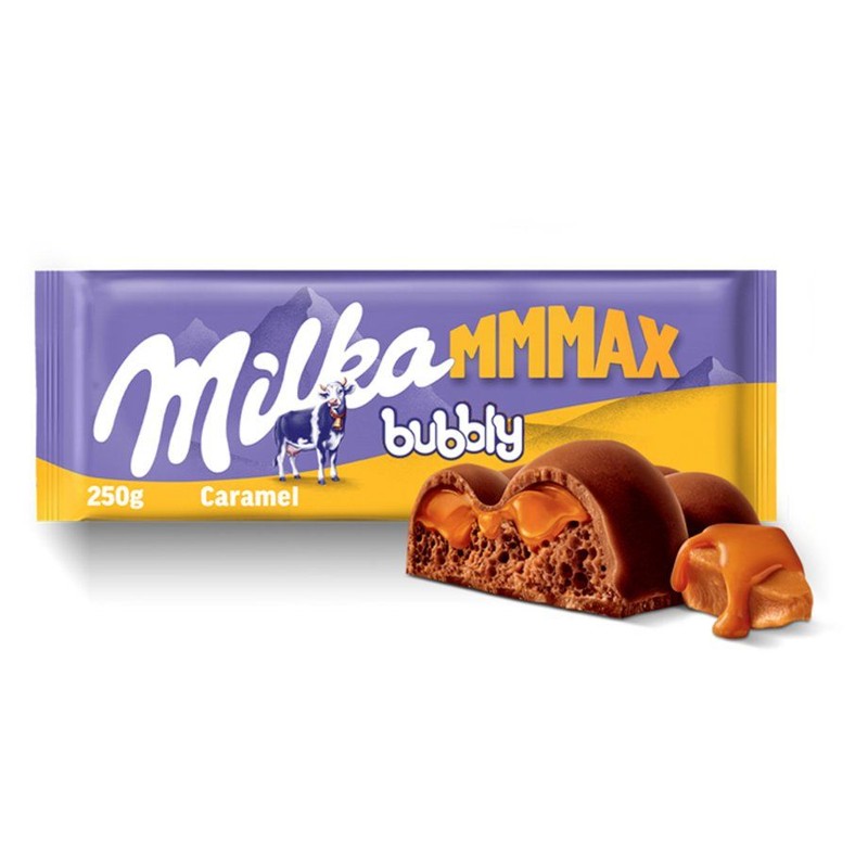 Czekolada mleczna MMMax bubbly caramel Milka 250 g