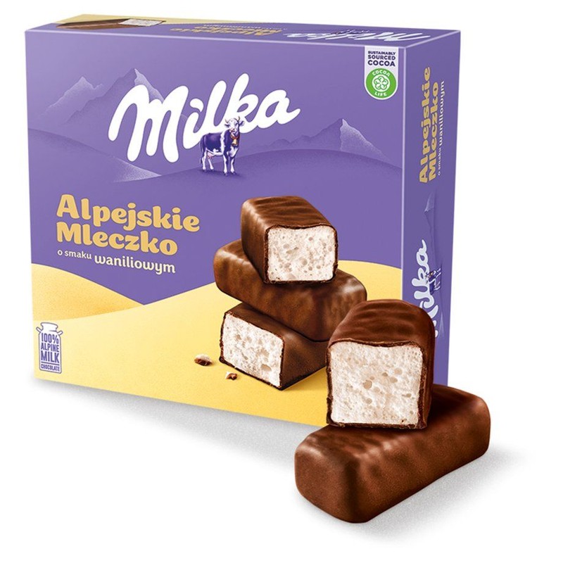 Alpejskie Mleczko o smaku waniliowym Milka 330 g