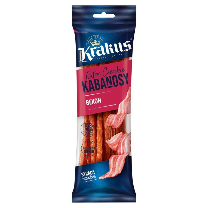 Kabanosy wieprzowe z bekonem Krakus 95 g
