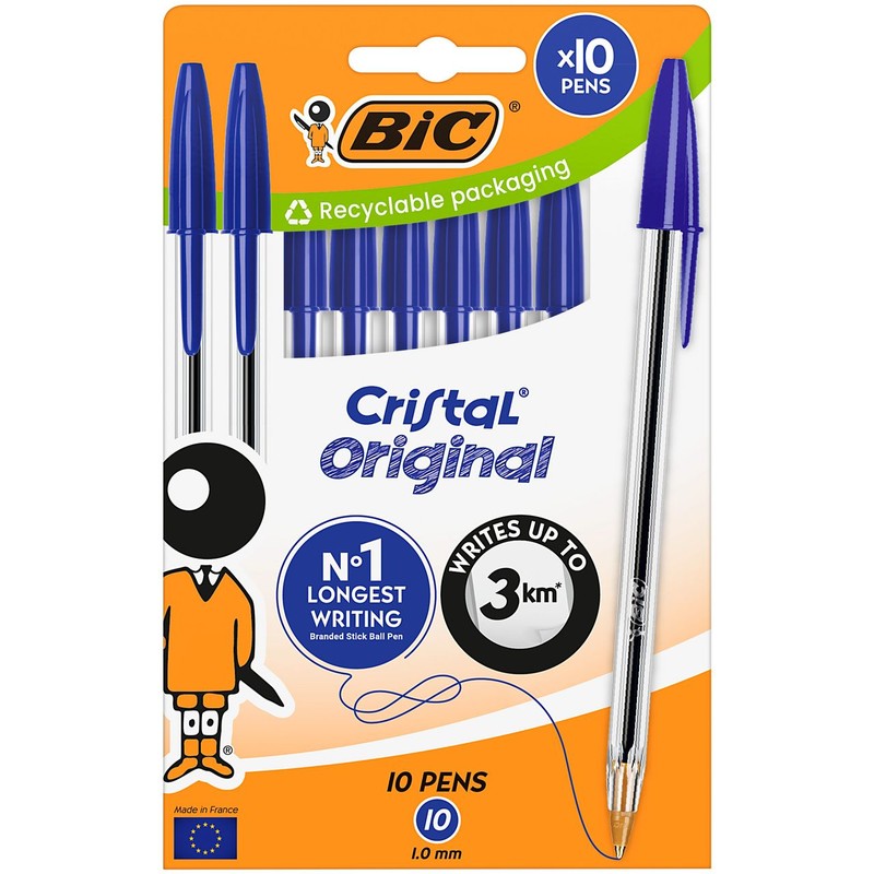 Długopis niebieski Cristal Original BIC 10 sztuk