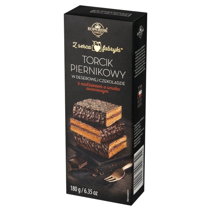 Piernik w czekoladzie przekładany nadzieniem owocowym Kopernik 180 g
