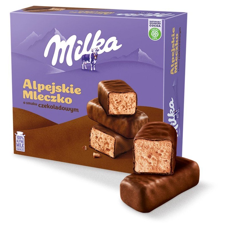 Alpejskie Mleczko o smaku czekoladowym Milka 330 g