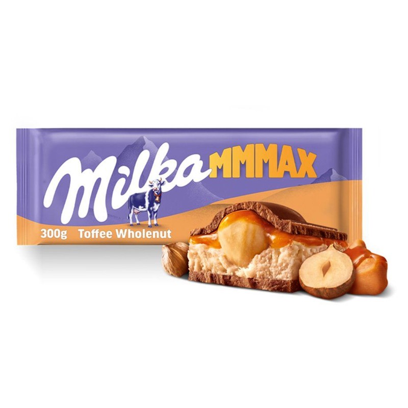 Czekolada mleczna MMMax Toffee Wholenut Milka 300 g