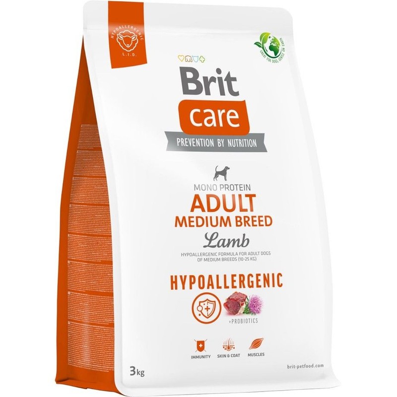 Karma sucha dla psów Hypoallergenic z jagnięciną Brit 3 kg