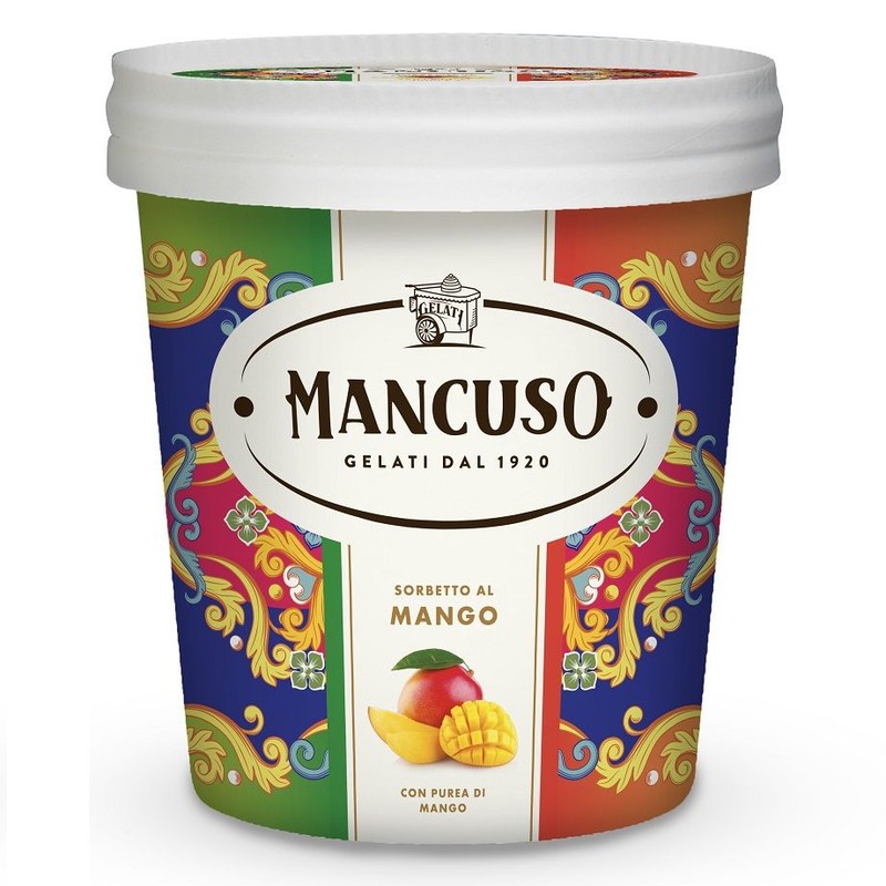 Sorbet o smaku mango  Mancuso 450 ml