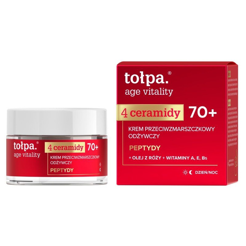 Krem przeciwzmarszczkowy odżywczy 70+ Peptydy Tołpa 50 ml