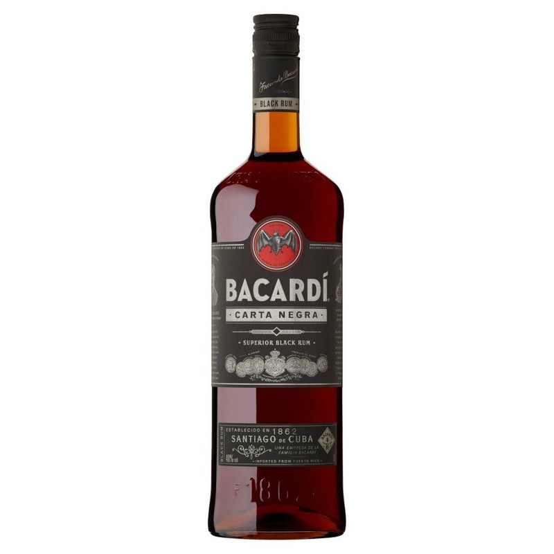 Rum kubański ciemny Carta Negra alk. 37,5% obj.  Bacardi 1 l