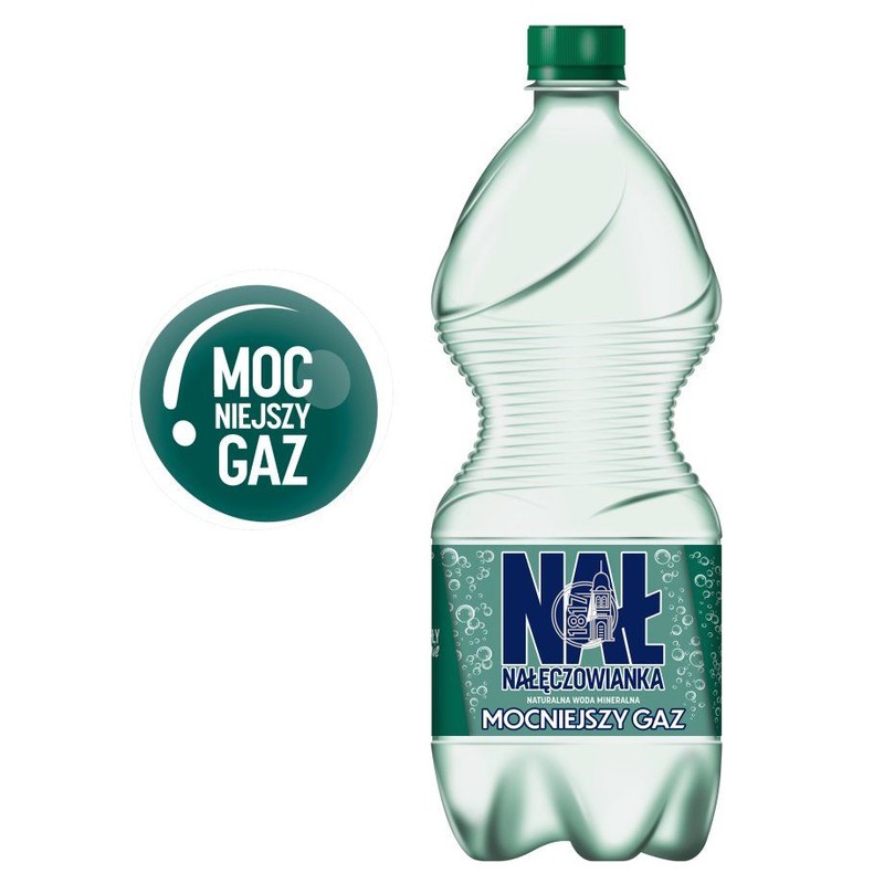 Woda mineralna mocniejszy gaz Nałęczowianka 1 l