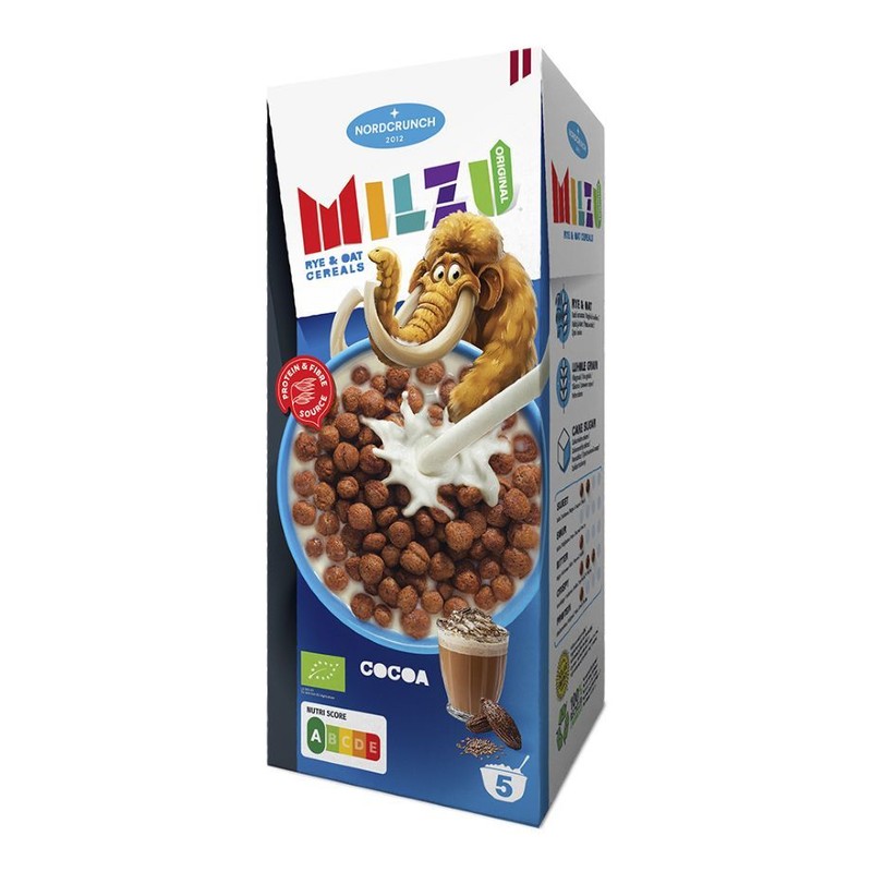 BIO Płatki żytnio-owsiane kulki kakaowe   NORDCRUNCH 150 g
