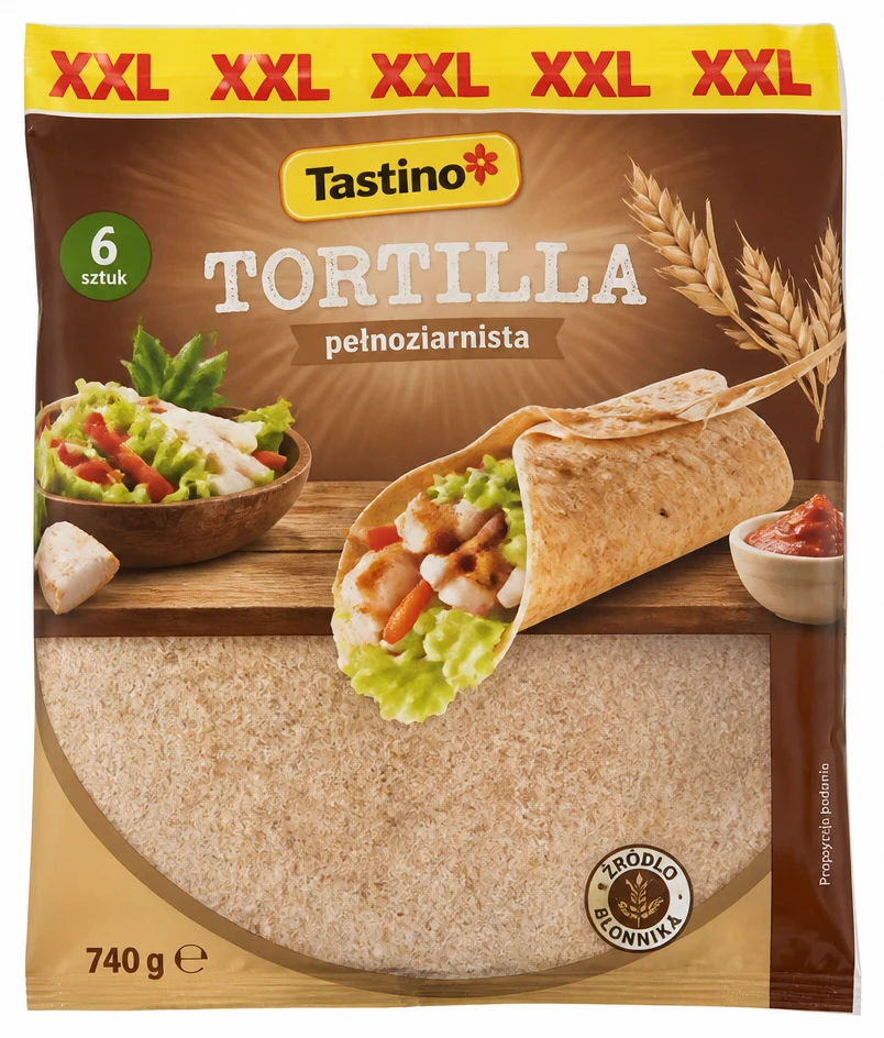 TASTINO Tortilla pełnoziarnista, XXL