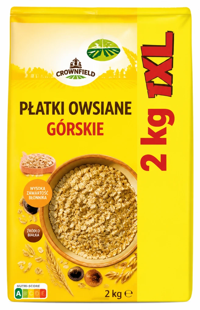 CROWNFIELD Płatki owsiane górskie, XXL