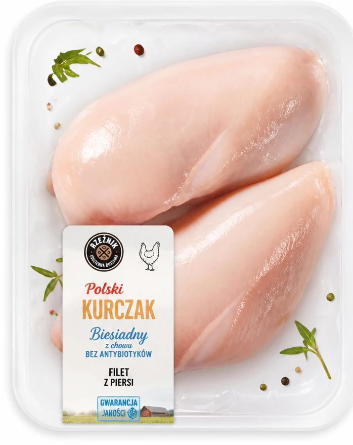 RZEŹNIK Polski kurczak Biesiadny, z chowu bez antybiotyków – filet z piersi