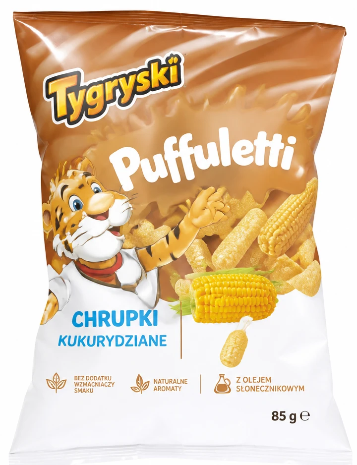 TYGRYSKI PUFFULETI Chrupki kukurydziane