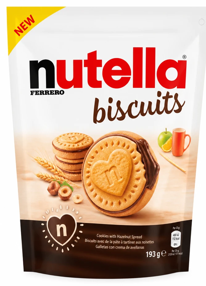 Nutella Biscuits, ciastka z kremem orzechowym