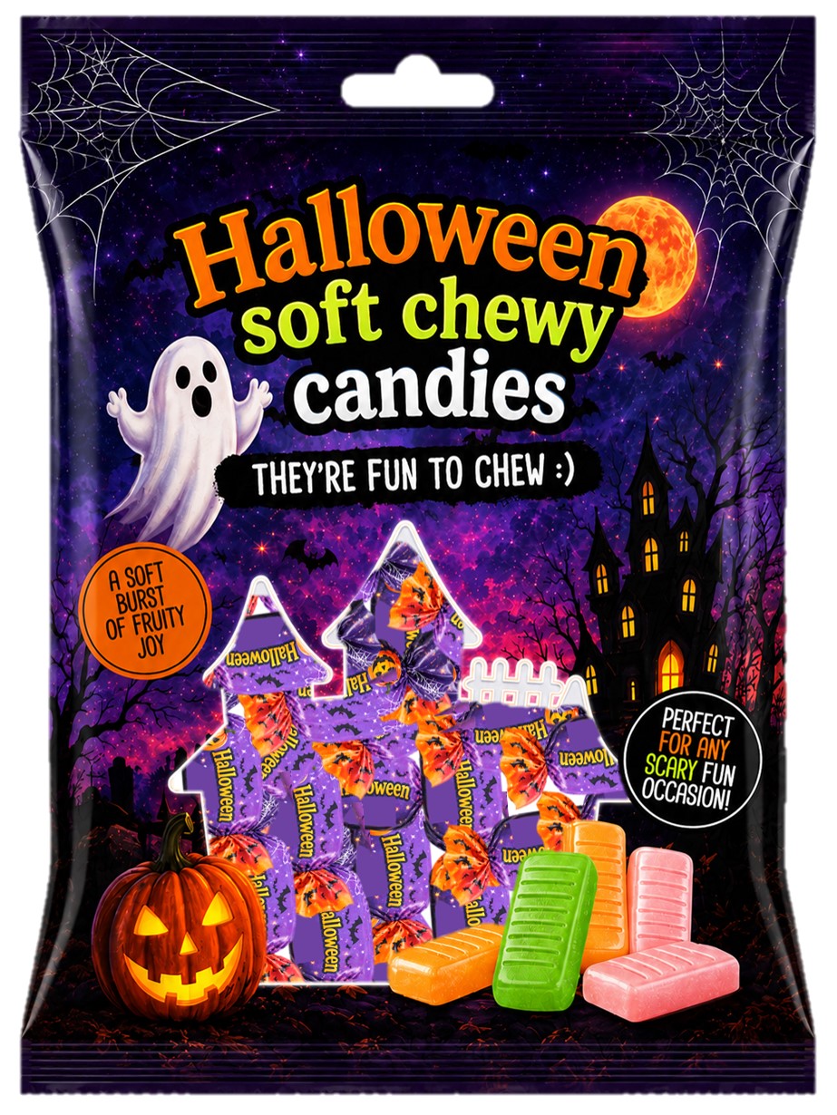 Halloween Cukierki Do Żucia O Smakach Owocowych 300 G
