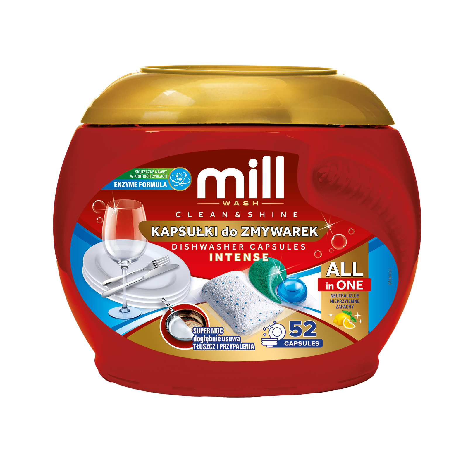 Mill Kapsułki Do Zmywarek Clean&Shine Intense 52 Szt.