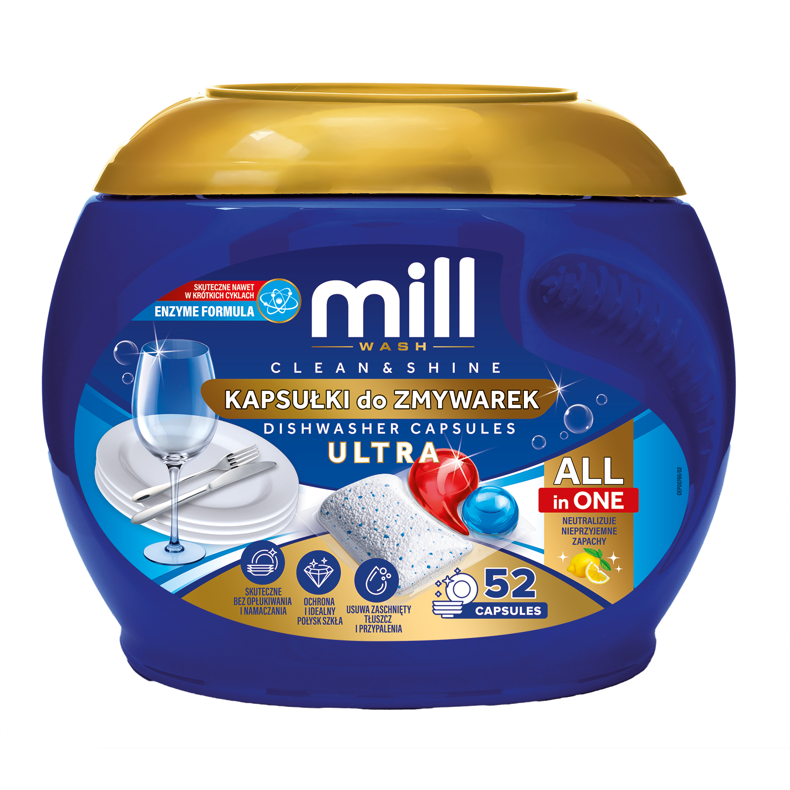 Mill Kapsułki Do Zmywarek Clean&Shine Ultra 52 Szt.