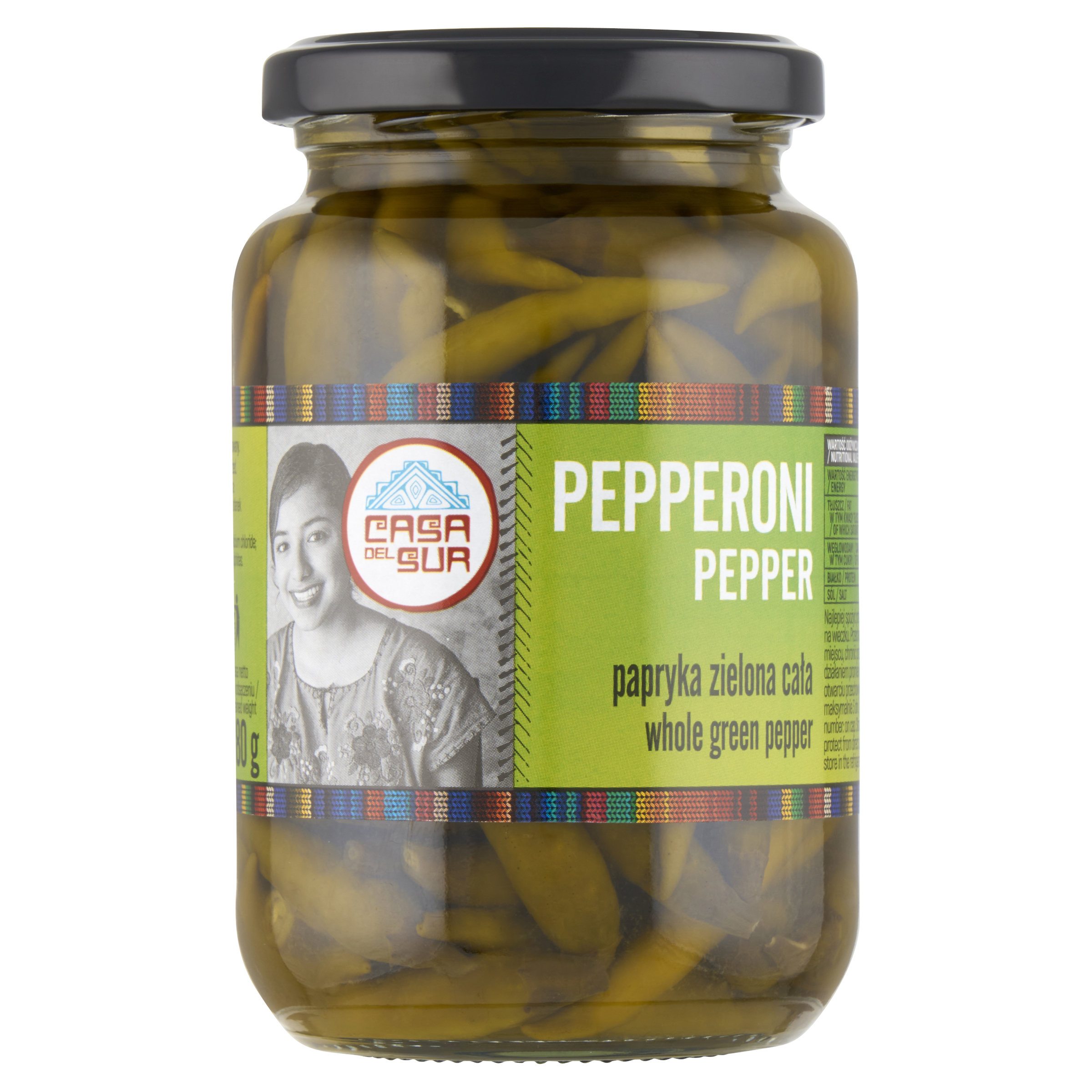 Casa Del Sur Papryka Pepperoni Zielona Cała 340G