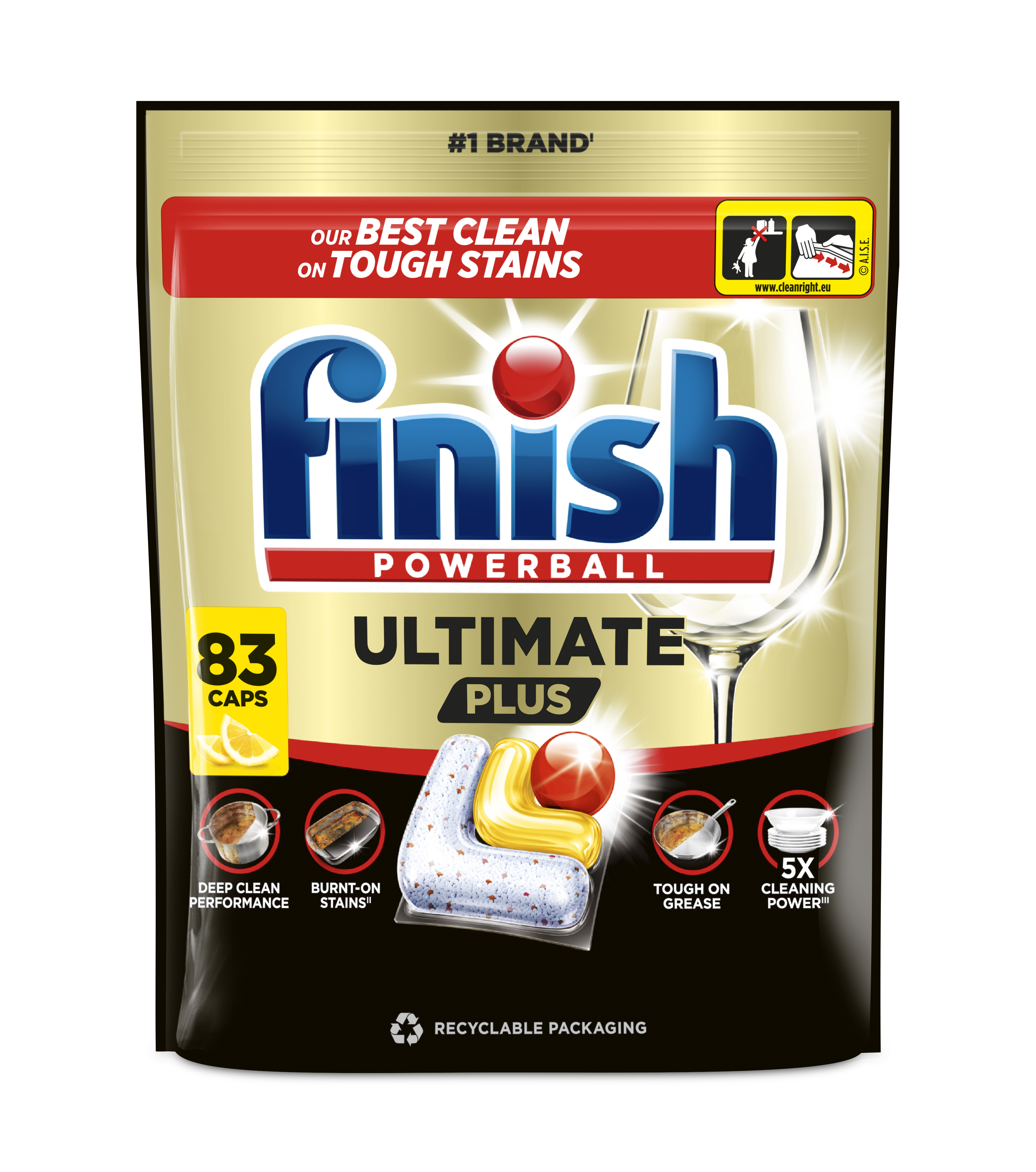 Finish Ultimate Plus Kapsułki Do Zmywarki Lemon 83 Szt.
