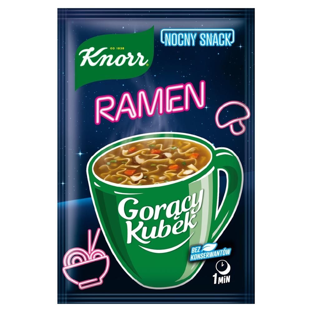 Knorr Gorący Kubek Zupa ramen o smaku kurczaka 16 g